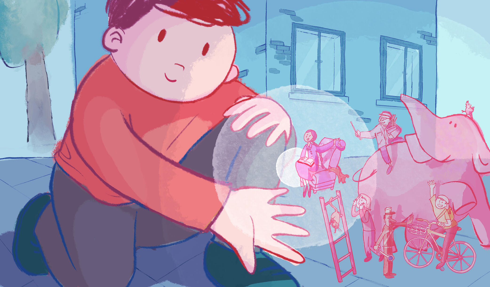 Esempio di illustrazione a doppia pagina